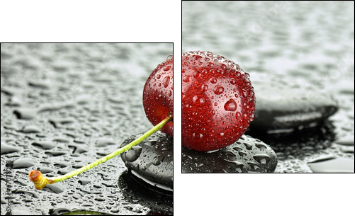 CzereÅnia na kamieniu do spa - Two-piece canvas, Diptych