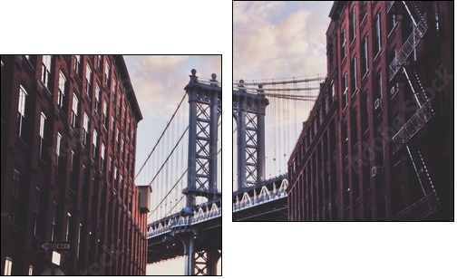 Manhattan bridge - Two-piece canvas, Diptych