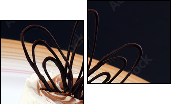 Dessert with chocolate - Two-piece canvas, Diptych