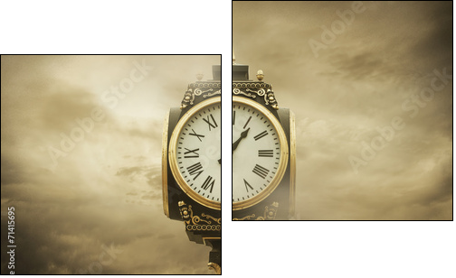 Time and Clouds - Two-piece canvas, Diptych