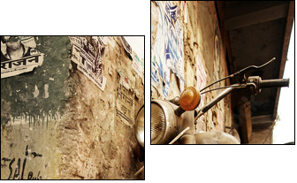 Old bike - Two-piece canvas, Diptych