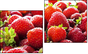Strawberry panorama. - Two-piece canvas, Diptych