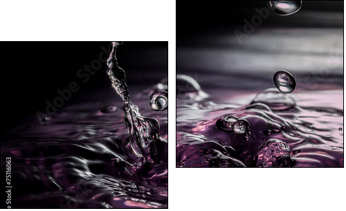 Wassertropfen - Two-piece canvas, Diptych