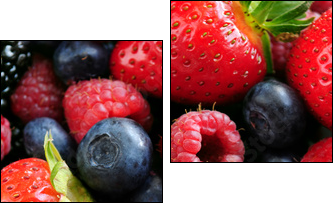 Assorted fresh berries - Two-piece canvas, Diptych