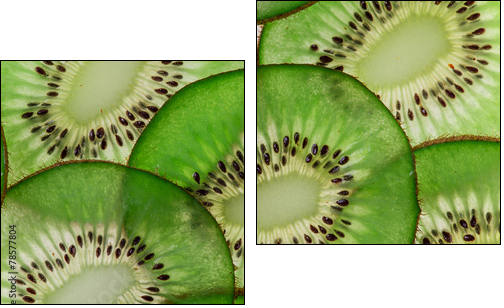 Sliced fruits background - Two-piece canvas, Diptych