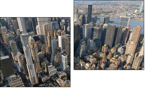 AERIAL VUE OF MANHATTAN (NEW YORK, USA) - Two-piece canvas, Diptych