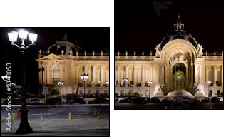 Petit Palais (Small Palace) in Paris at night - Two-piece canvas, Diptych