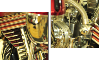 Ultra clean bike's motor - Two-piece canvas, Diptych