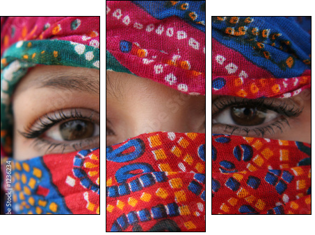 arabische augen 3 - Three-piece canvas, Triptych
