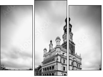 old town hall in Poznan - Three-piece canvas, Triptych