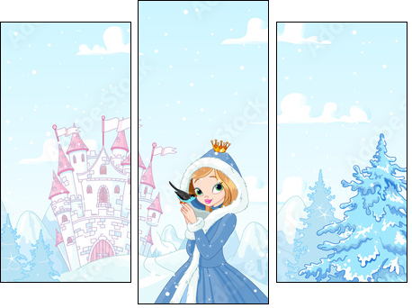 Winter Princess - Three-piece canvas, Triptych