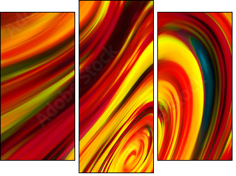 Abstraction - Three-piece canvas, Triptych