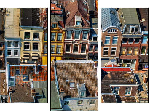 Utrecht city areal view - Three-piece canvas, Triptych