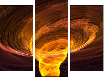 fire tornado - Three-piece canvas, Triptych