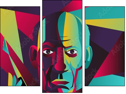 great spanish colorful portrait painter - Three-piece canvas, Triptych