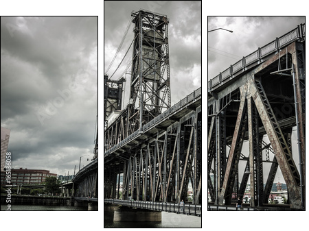 Steel Bridge - Three-piece canvas, Triptych