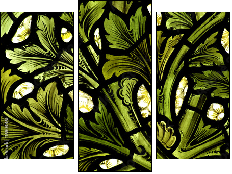 Stained glass pattern - Three-piece canvas, Triptych