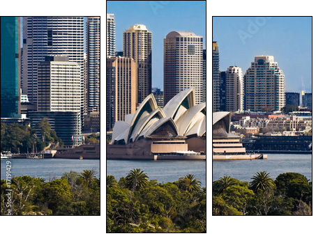 Sydney Opera House and Skyline - Three-piece canvas, Triptych