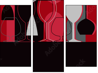 Menu or restaurant card with space for text - Three-piece canvas, Triptych