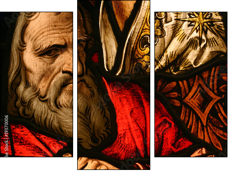 Stained Glass - Three-piece canvas, Triptych