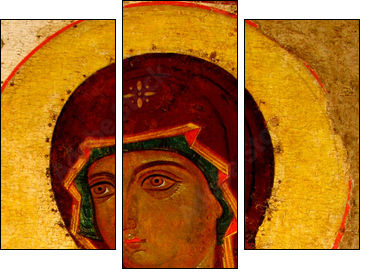madonna, holy mary, head, icon close-up - Three-piece canvas, Triptych
