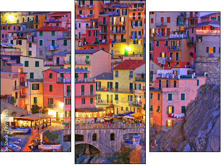 Manarola, Cinque Terre, Italy - Three-piece canvas, Triptych