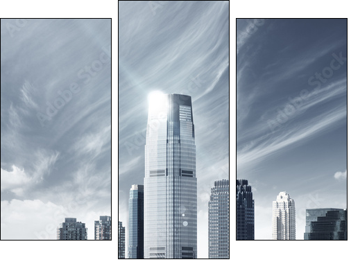 Future city - newyork city - Three-piece canvas, Triptych