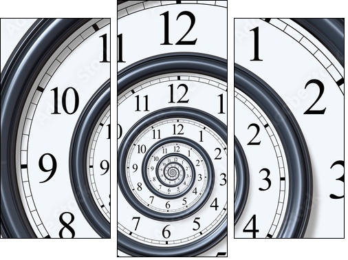 Time Spiral - Three-piece canvas, Triptych