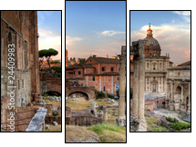 rome hdr panoramic view - Three-piece canvas, Triptych