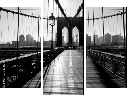 Brooklyn Bridge, Manhattan, New York City, USA - Three-piece canvas, Triptych
