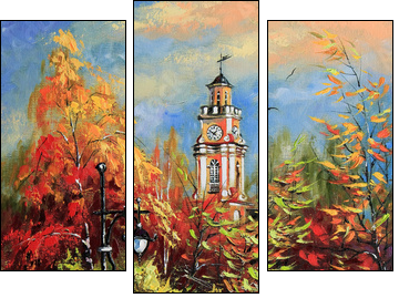 Ancient Vitebsk in the autumn - Three-piece canvas, Triptych