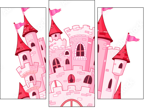 Magic castle - Three-piece canvas, Triptych
