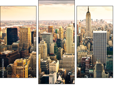 Skyline von New York - Three-piece canvas, Triptych