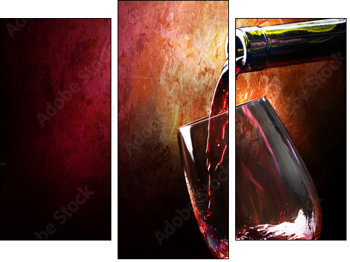 Wine - Three-piece canvas, Triptych