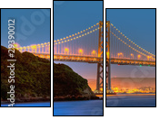 San Francisco Bay Bridge Panorama - Three-piece canvas, Triptych