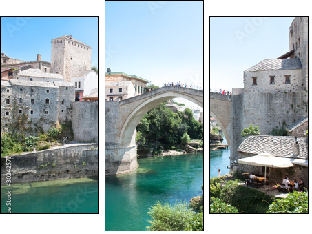 Old bridge - Mosta - Three-piece canvas, Triptych