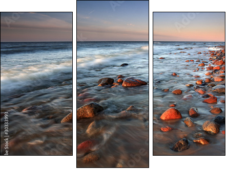 Coast in baltic - Three-piece canvas, Triptych