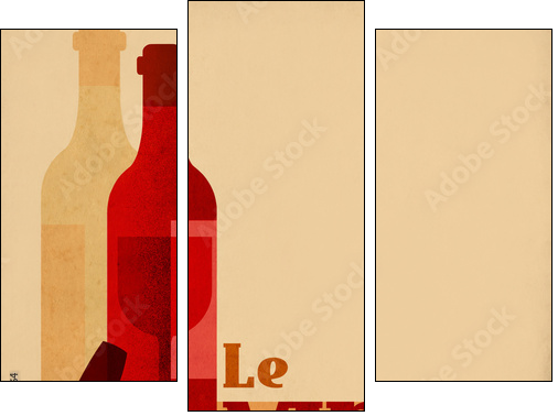 Le vin - Three-piece canvas, Triptych