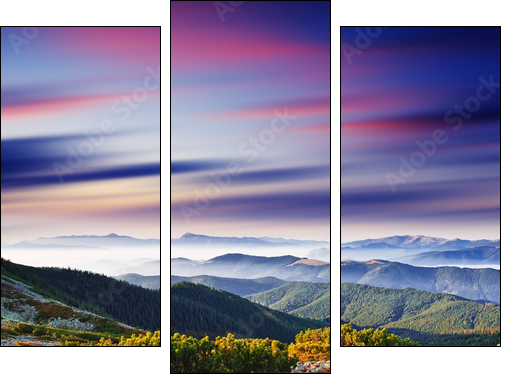 mountain landscape - Three-piece canvas, Triptych