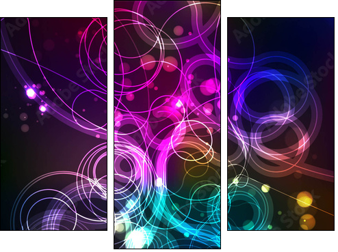 Abstract Background Vector - Three-piece canvas, Triptych