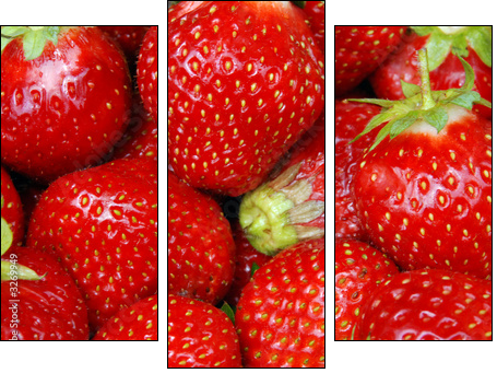 erdbeeren - Three-piece canvas, Triptych