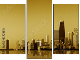 Chicago gold coast. - Three-piece canvas, Triptych