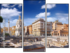 Roman forum in Rome, Italy. - Three-piece canvas, Triptych