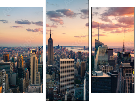 New York Empire state building Times square - Three-piece canvas, Triptych