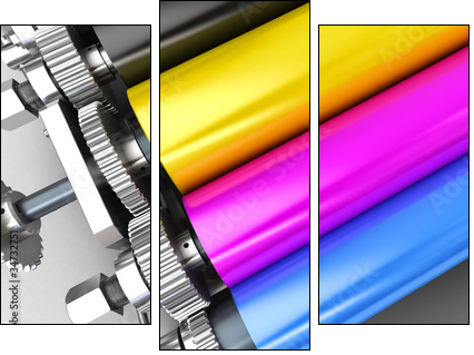 print machine - Three-piece canvas, Triptych