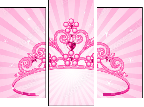 Princess Crown - Three-piece canvas, Triptych