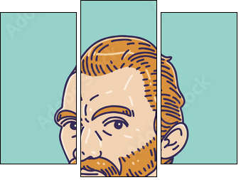 Vincent van Gogh (1853 – 1890) was a Dutch post-impressionist painter who is among the most famous and influential figures in the history of Western art. - Three-piece canvas, Triptych