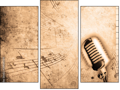 dirty music background - Three-piece canvas, Triptych