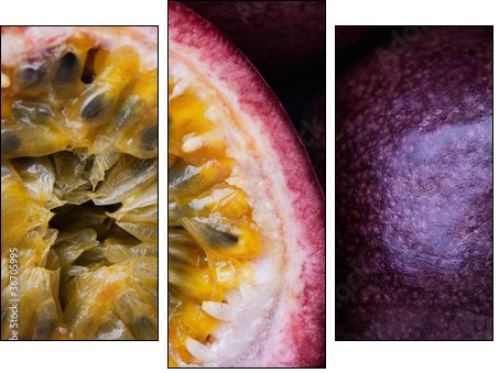 Passionsfrucht - Three-piece canvas, Triptych