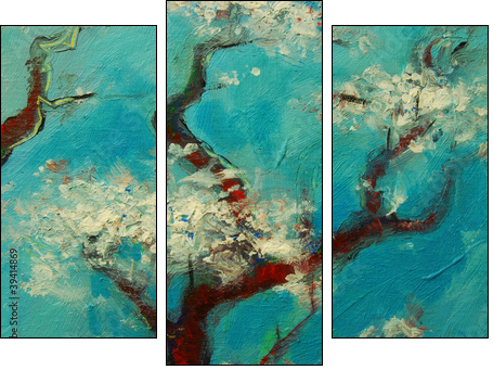 Arbre en fleurs - Three-piece canvas, Triptych